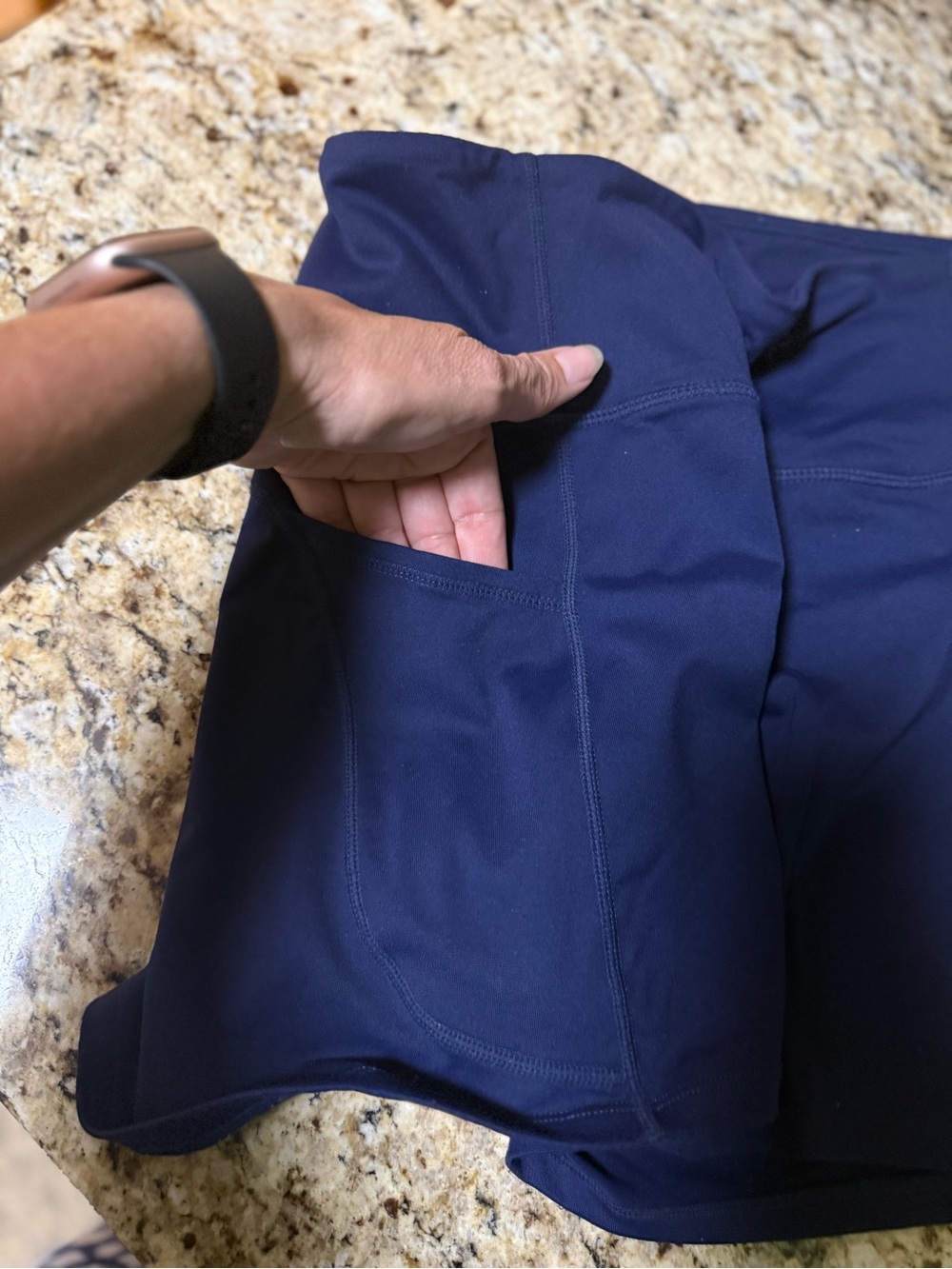 Women’s Navy Performance Shorts - Picture 2 of 4